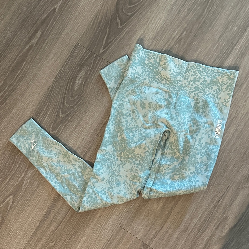 Gymshark Light Blue Patterned Sculpt Leggings